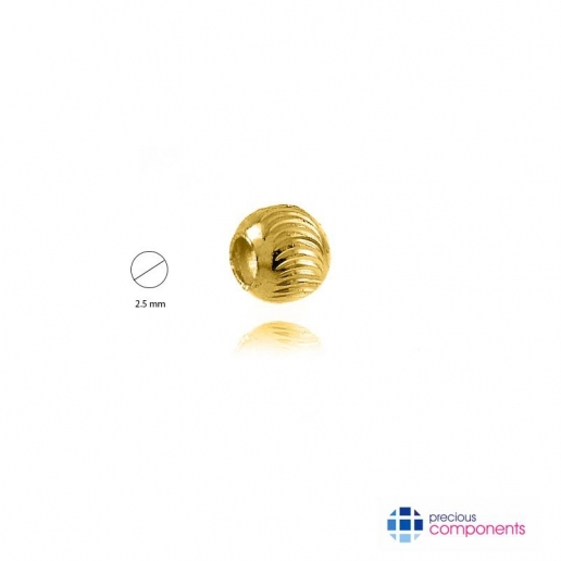 Bola Moon 2,5 mm 2 agujeros -  Oro Amarillo 18 Ct - Precious Components